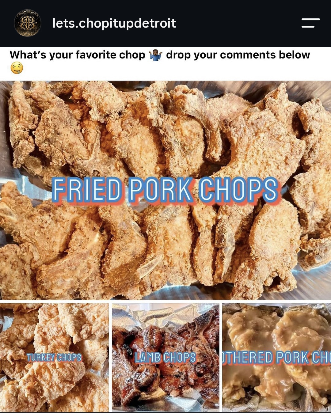 Fried, baked, smothered, and grilled pork chops